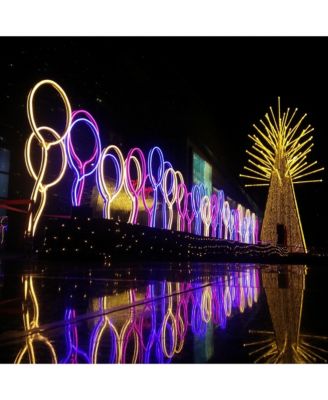 50FT Remote Control AC 110V IP65 Waterproof Cuttable Dimmable Flexible DIY DEL-D50W Warm White Neon Rope Lights