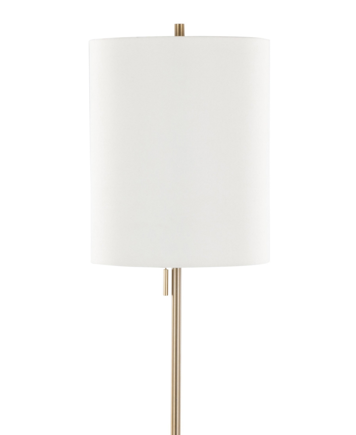 Lumisource Cone 64" Contemporary Metal Floor Lamp In Gold Metal,white Linen