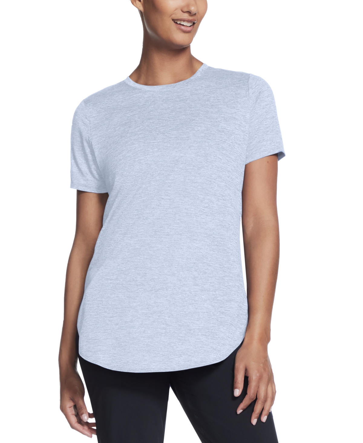 Skechers Women's Active Go Walk Wear Go Dri Swift Tunic T-shirt In Blue Silver