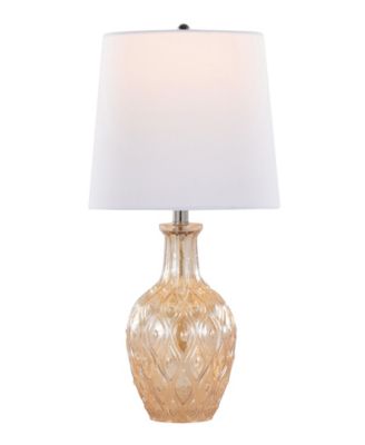 Gloria Round 20" Contemporary Glass Accent - Set of 2 Lamp