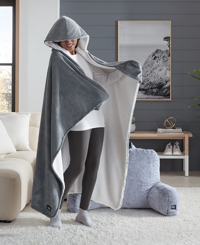 UGG® Avery Hooded Throw, 50" x 60" Macy's