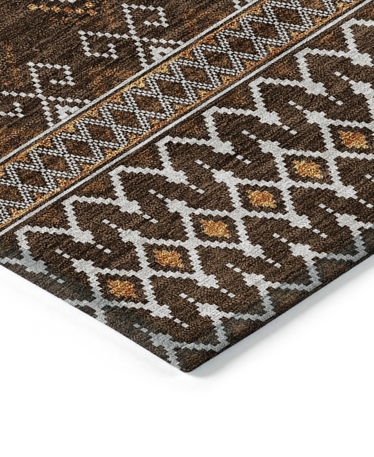 Addison Chantille Machine Washable Acn708 2'6"x3'10" Area Rug In Chocolate