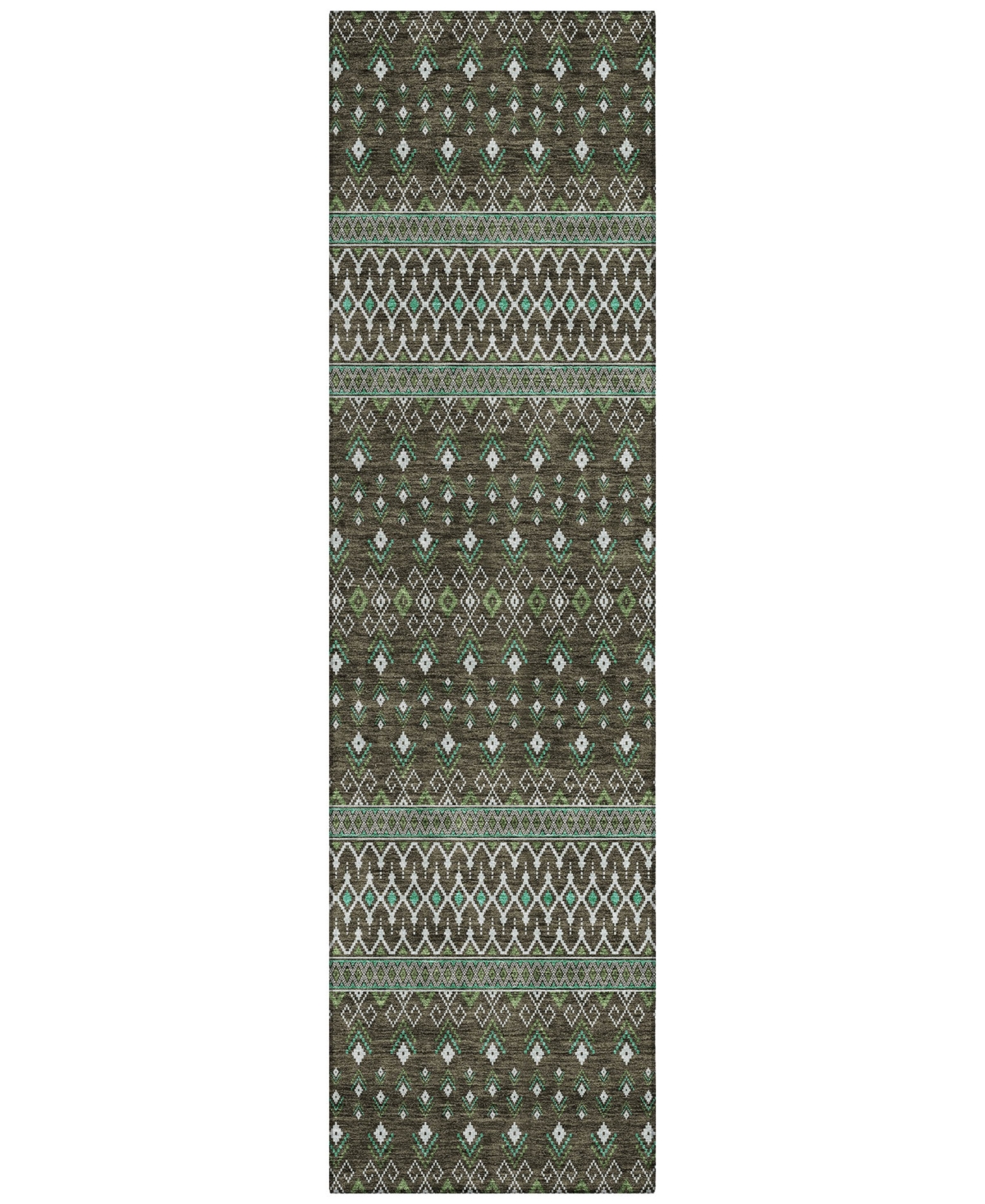 Addison Chantille Acn708 2'3"x7'6" Runner Area Rug In Brown