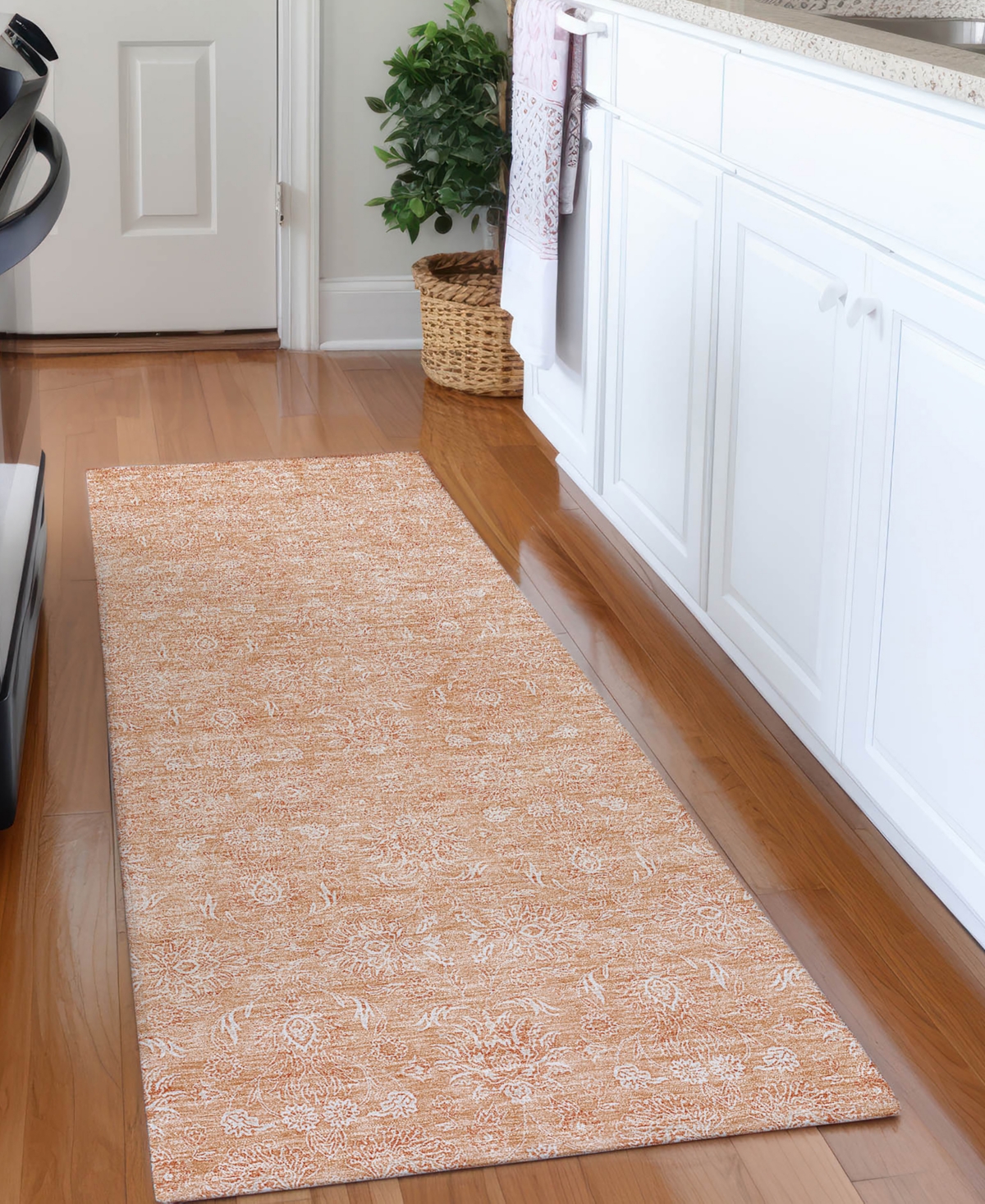 Addison Chantille Acn703 2'3"x7'6" Runner Area Rug In Peach