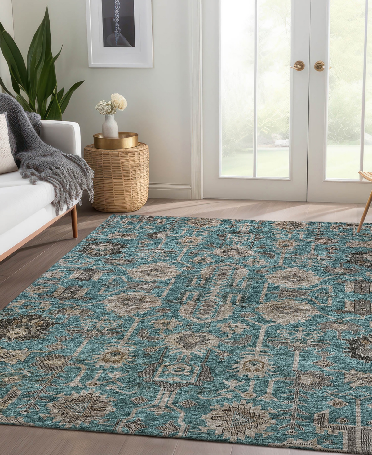 Addison Chantille Acn679 9'x12' Area Rug In Teal