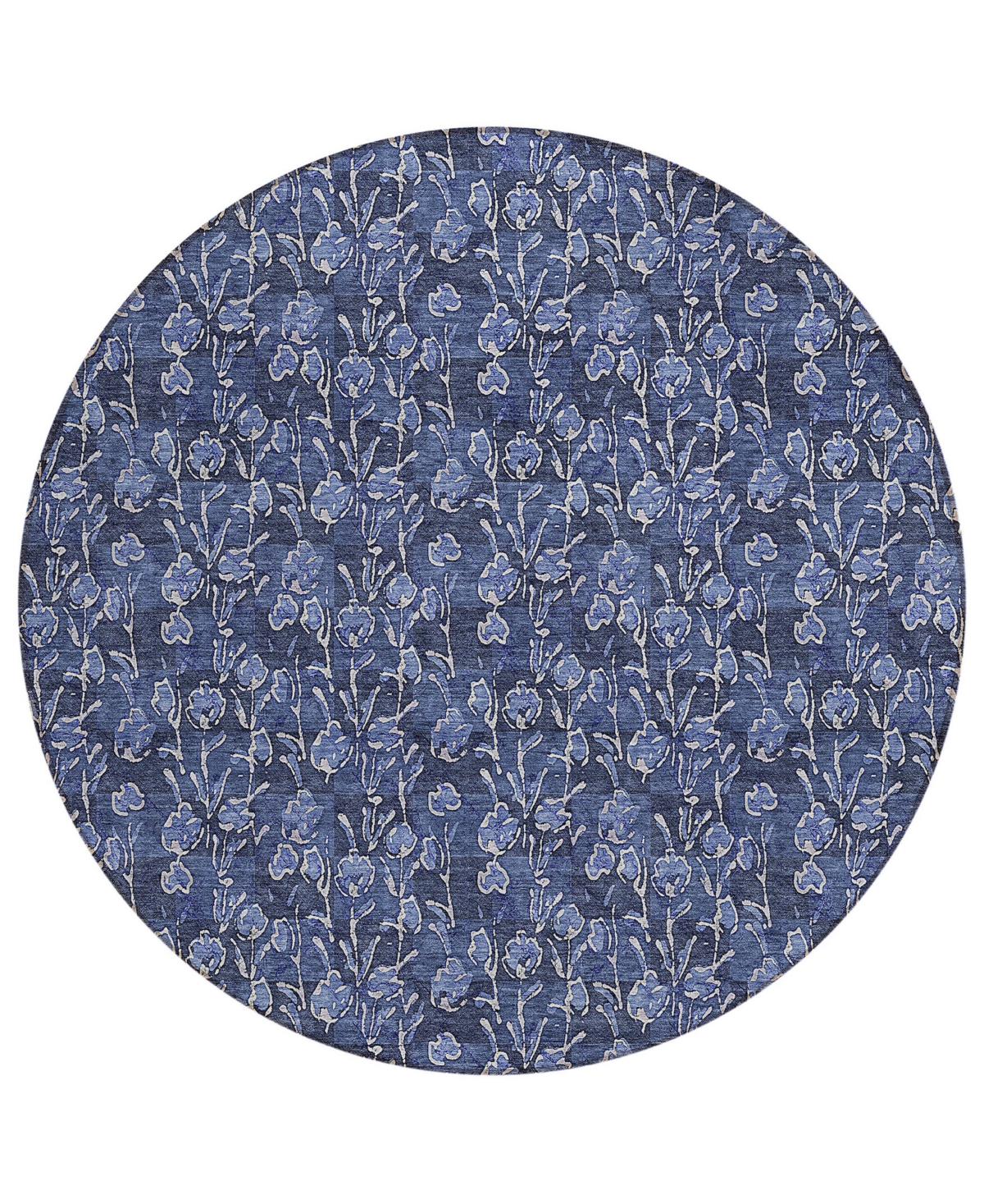 Addison Chantille Acn668 8'x8' Round Area Rug In Navy