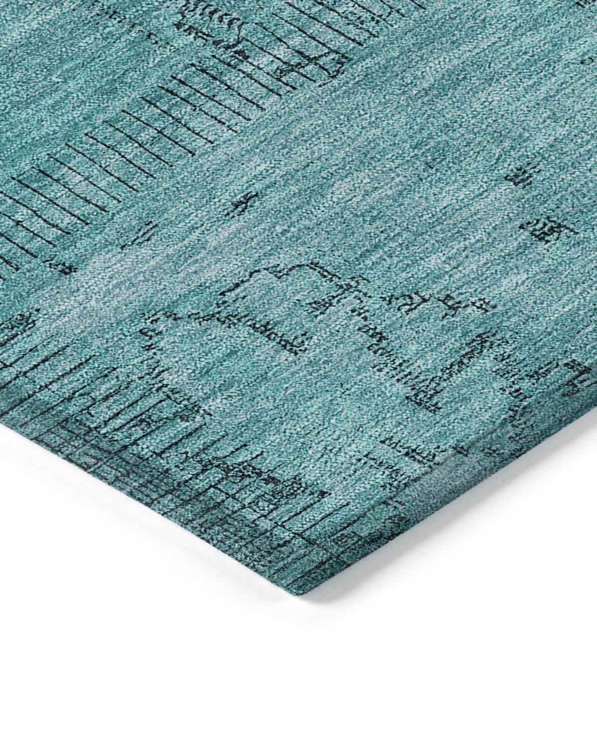 Addison Chantille Machine Washable Acn685 2'3"x7'6" Runner Area Rug In Teal