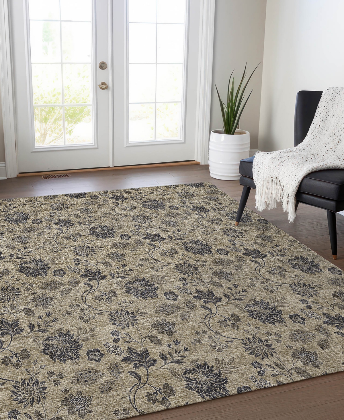 Addison Chantille Machine Washable Acn680 3'x5' Area Rug In Brown