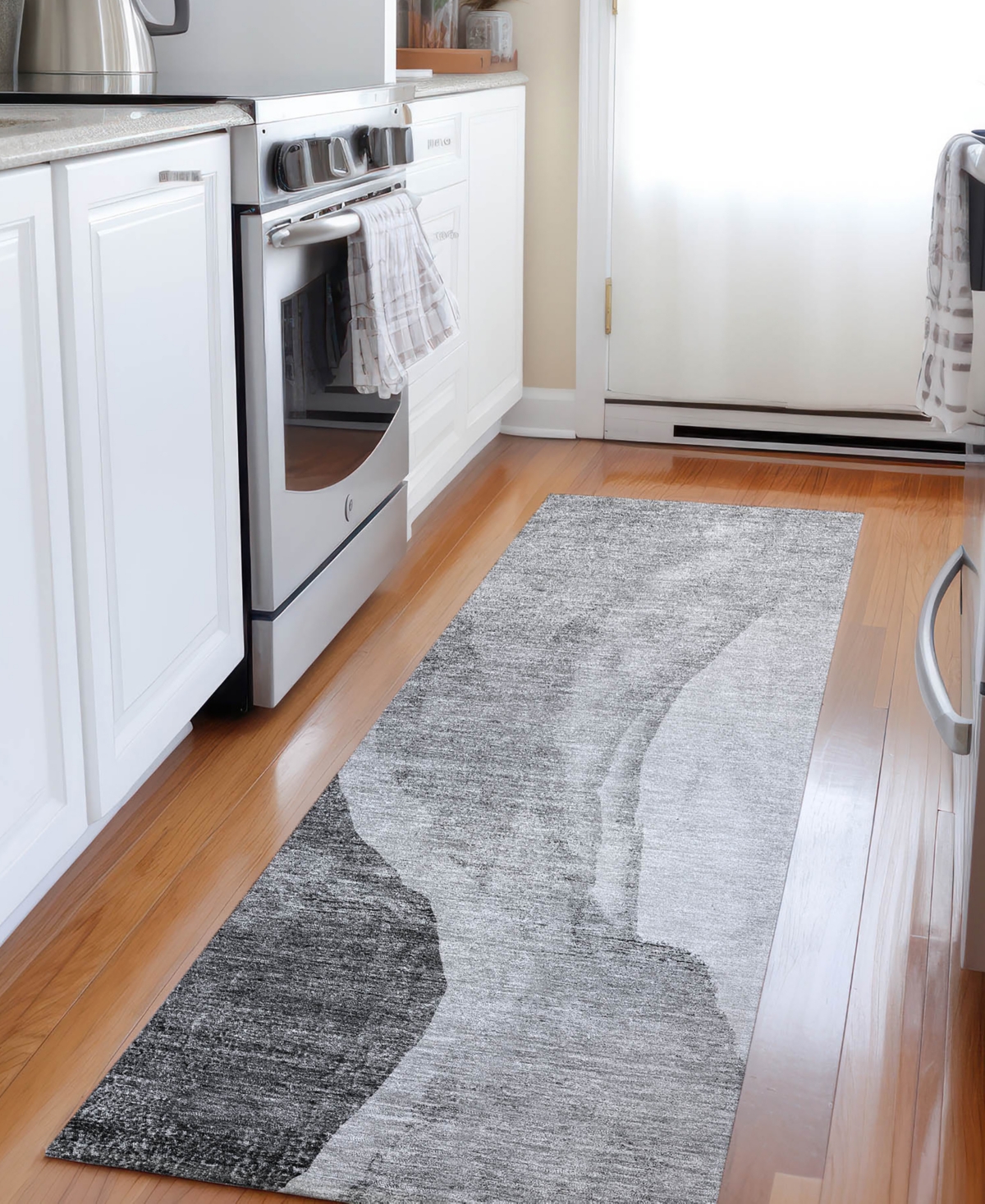 Addison Chantille Acn713 2'3"x7'6" Runner Area Rug In Gray