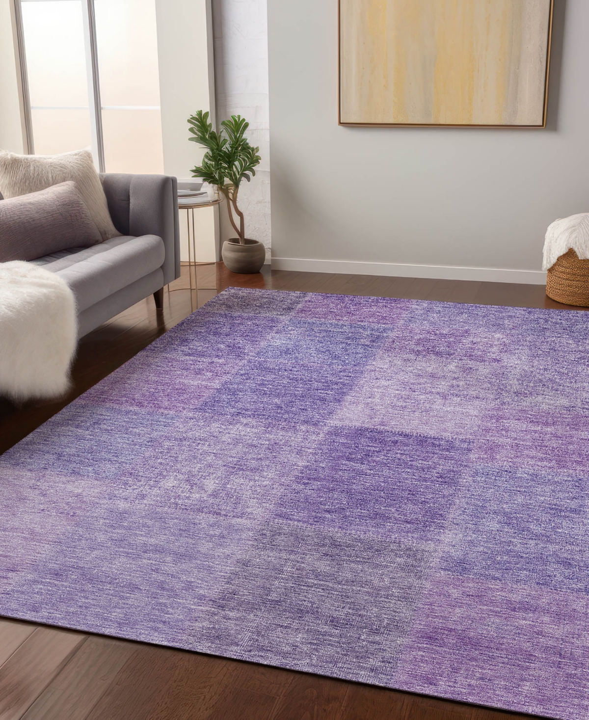 Addison Chantille Acn664 9'x12' Area Rug In Lavender
