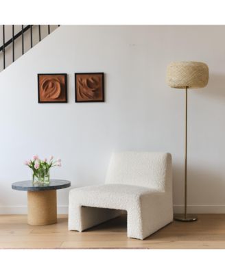 Rowan 60" LED Standing Floor Lamp with Threaded Twine Shade