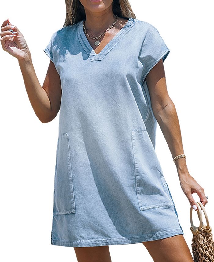 CUPSHE Women's Ribbed Knit Mini Dress | Long Sleeve A-Line Fall Dress For Work & Casual Outings