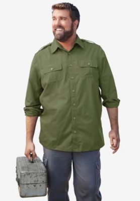 Big & Tall by KingSize Long Sleeve Pilot Shirt