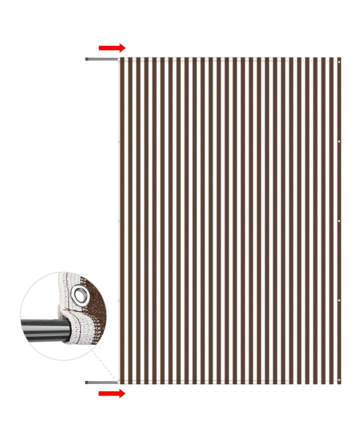 8x10 Ft Universal Pergola Canopy Replacement Cover Sun Shade Rod Pocket Garden