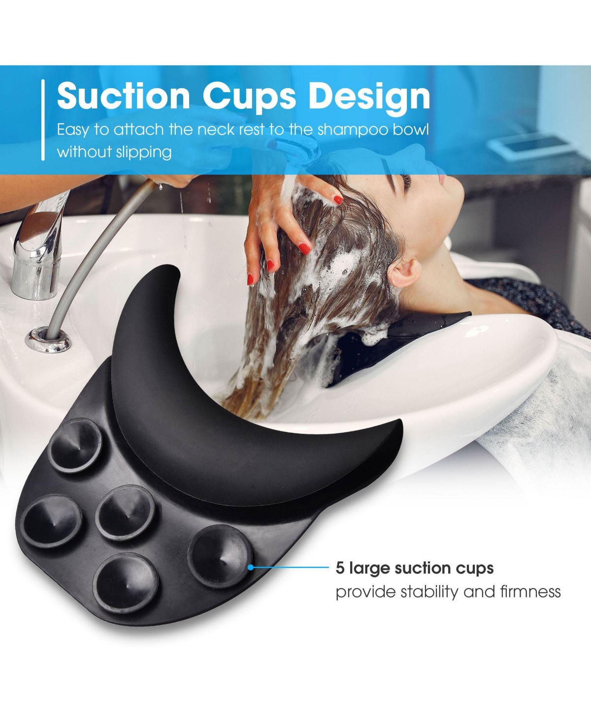 Yescom Pcs Shampoo Bowl Neck Rest Silicone Gel Pillow Hair Washing Salon Beauty Spa