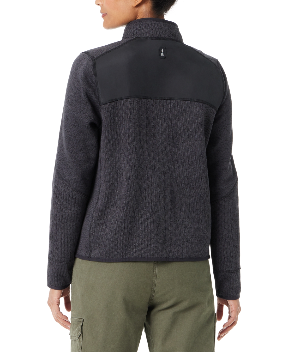 Bass Outdoor Women's Mixed-Media Mock-Neck Sweatshirt