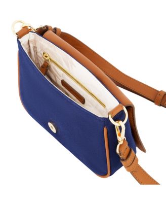 Solid Canvas Flap with Double leather stap.