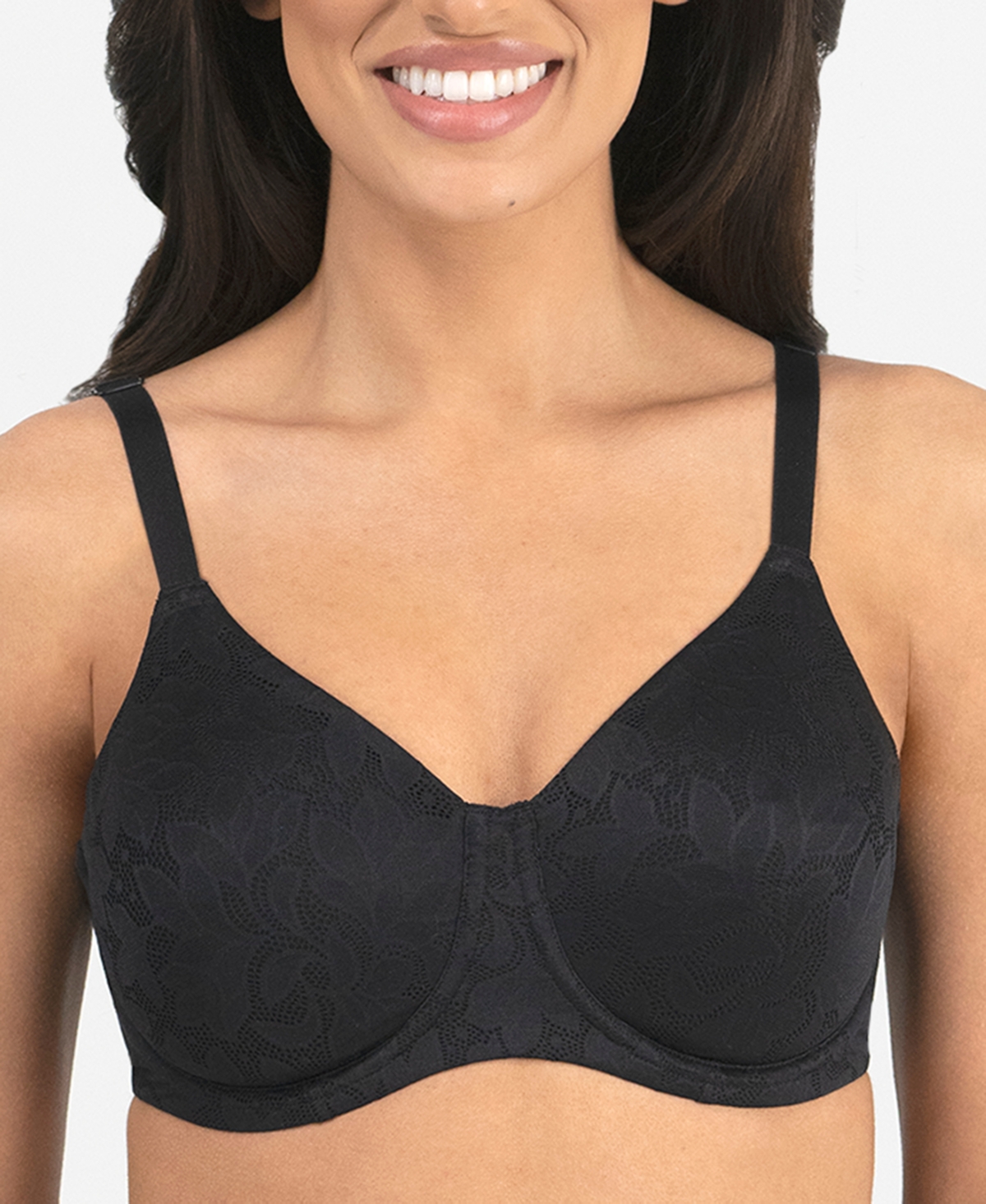 Jacqueline Jacquard Underwire Minimizer Bra, 7018 - Mocha