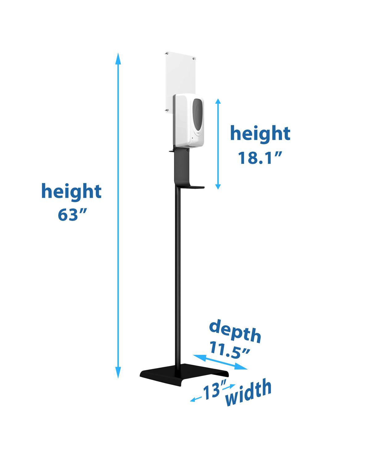 iTouchless Sensor Sanitizer Dispenser with Floor Stand and Sign Board, Capacity, For Gel, Liquid, Alcohol, for Enhanced Hygiene