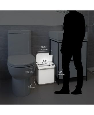Stainless Steel Bathroom Sensor Trash Can with AbsorbX Odor Filter and Lemon Fragrance 2.5 Gallon