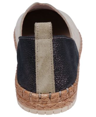 Women's Paisley Two Tone Suede Slip-On Flats