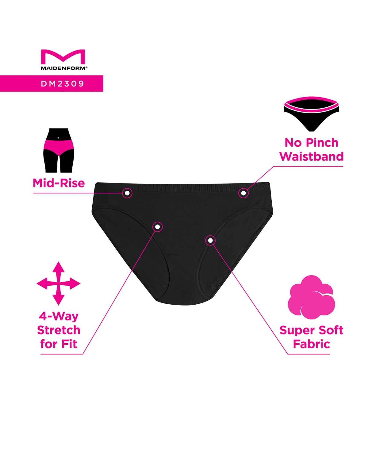 Maidenform Women's Seamless Bikini Underwear