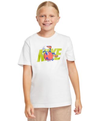 Nike - Big Kids' Sportswear Cotton Logo Crewneck T-Shirt