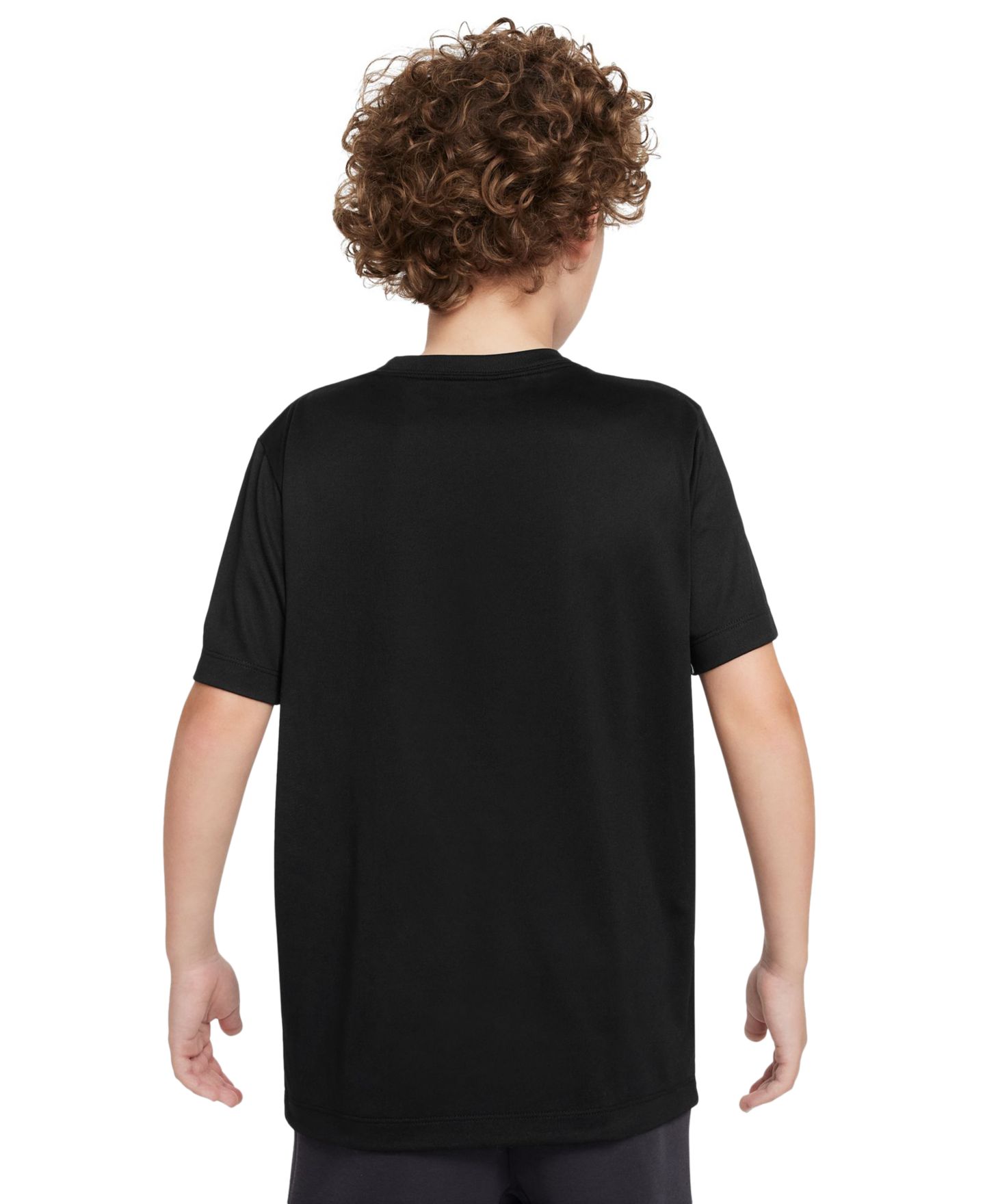 Детская футболка Nike Legend Swoosh-Logo Crewneck Dri-FIT, цвет: Чёрный — фото 3