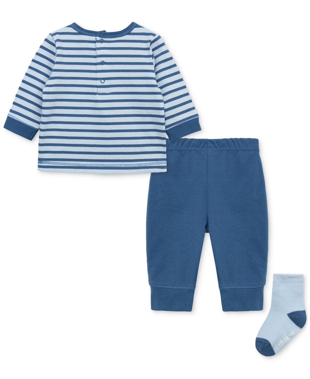 Little Me Baby Boys Dinos Top, Joggers & Socks Set