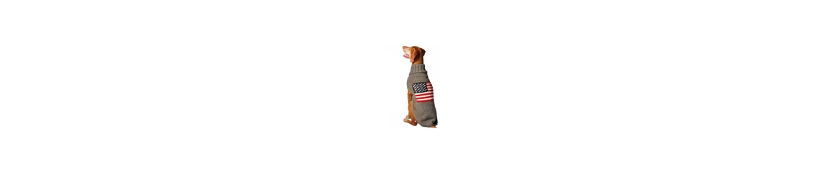 Chilly Dog M American Flag Dog Sweater