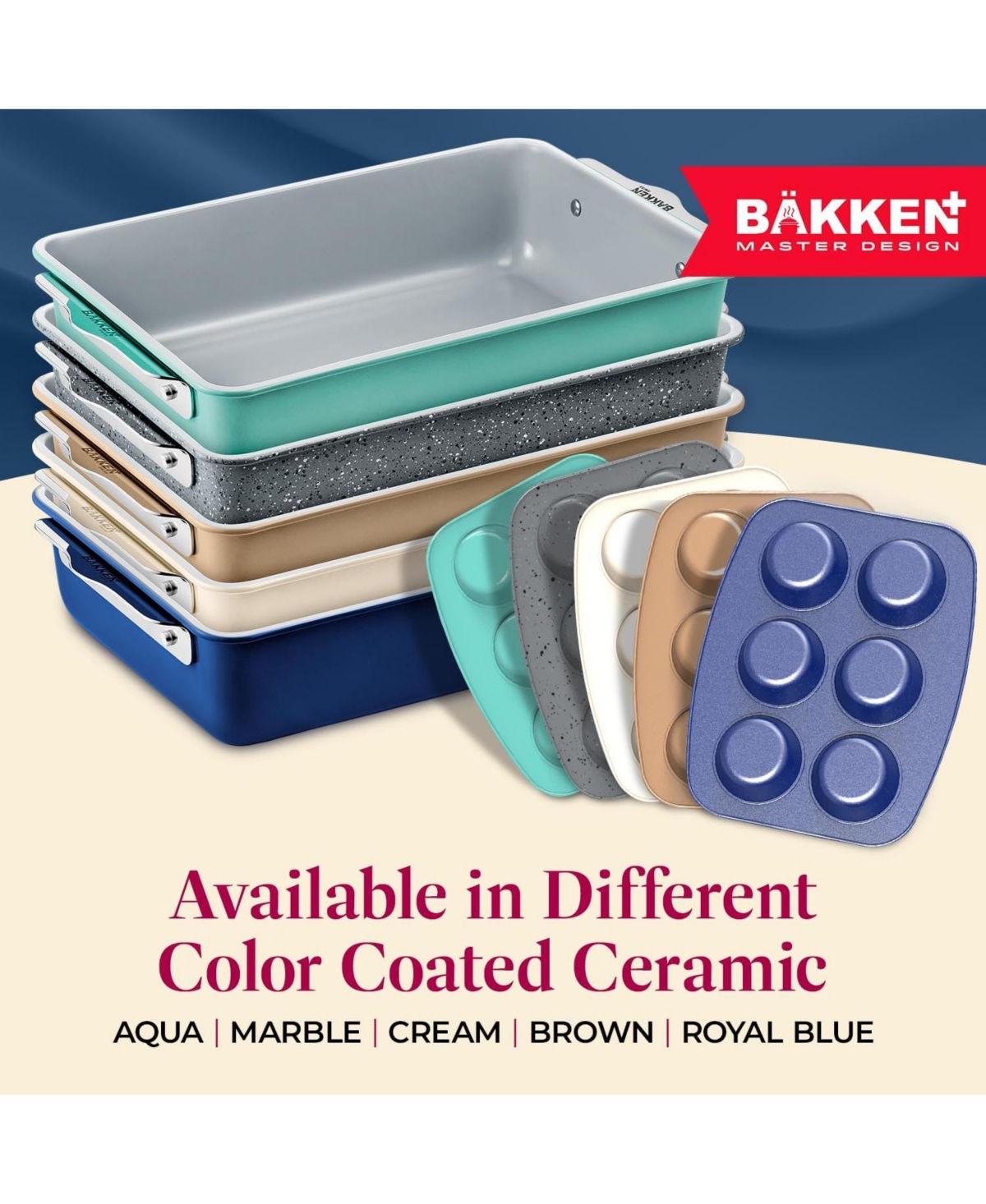 Bakken- Swiss Enhance Your Cooking Experience with our Blue Roaster Pan - Aluminized Steel with Ceramic Non-Stick Coating, Pfoa & Pfas Free. Non-Toxic