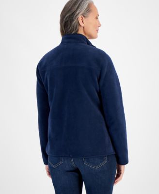 Petite Polar Fleece Zip-Front Jacket, Created for Macy's