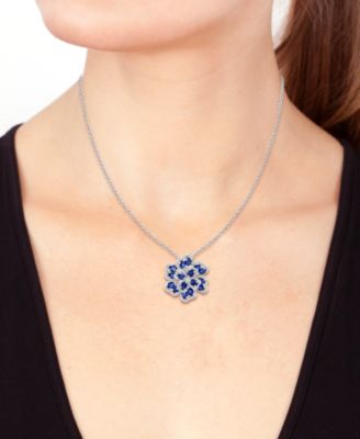 EFFY&reg; Ruby (3-3/4 ct. t.w.) & Diamond (5/8 ct. t.w.) Flower 18"Pendant Necklace in 14k Rose Gold