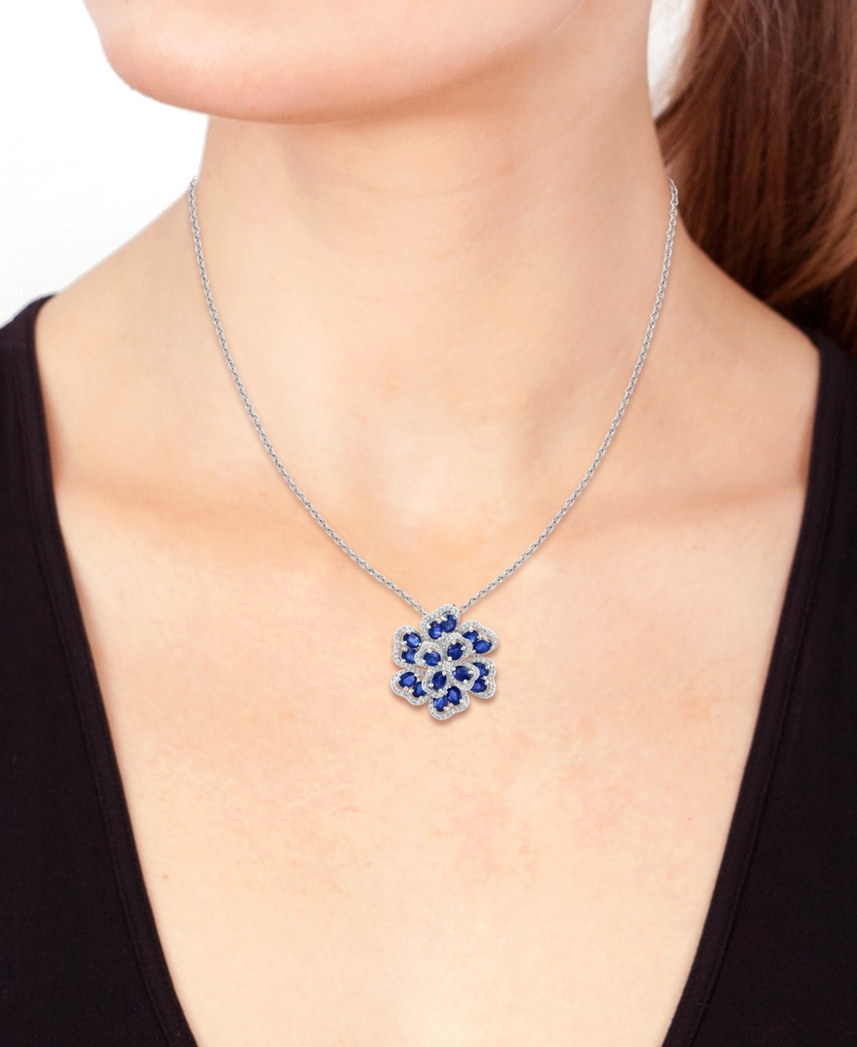 Effy Ruby (3-3/4 ct. t.w.) & Diamond (5/8 ct. t.w.) Flower 18