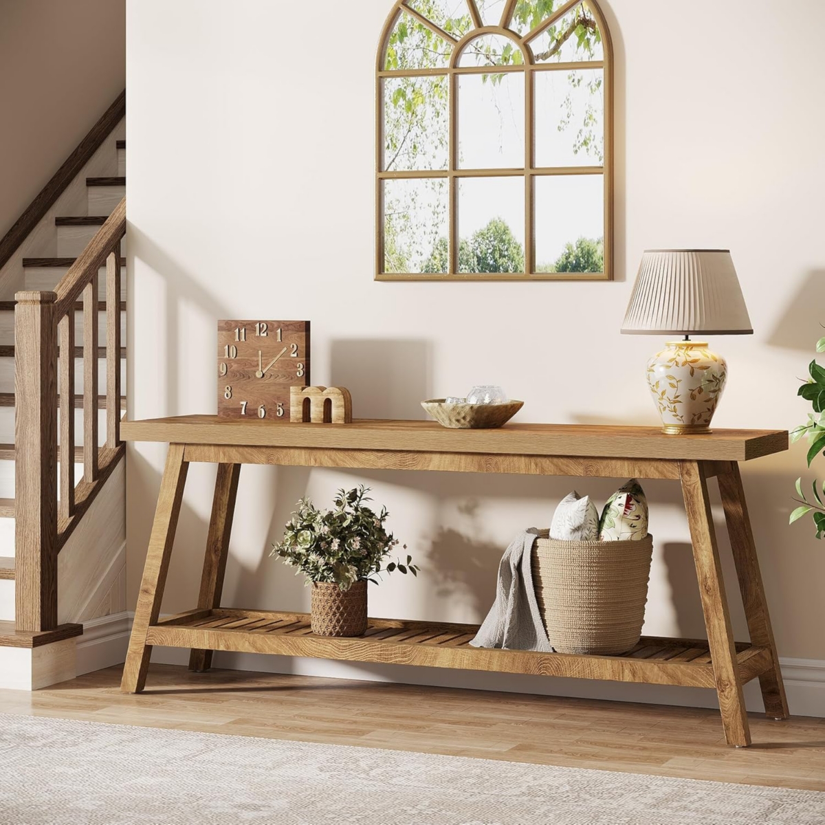 Tribesigns Farmhouse Console Entryway Table: 70.9 Inches Extra Long Console Table for Entryway