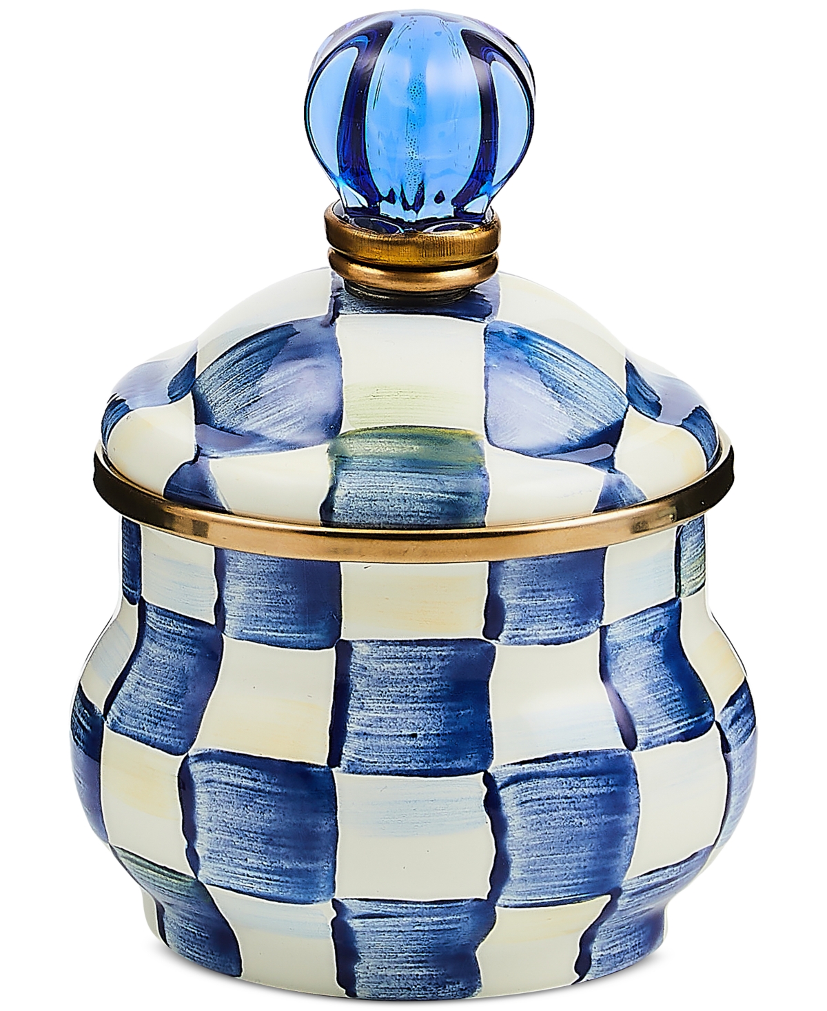 Mackenzie-childs Royal Check Lidded Sugar Bowl In No Color