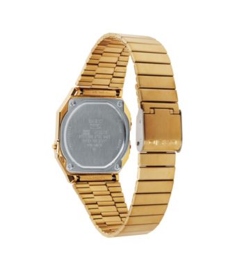 Unisex Digital Gold Tone Stainless Steel Watch, 35.5mm A700WEVG-9AVT