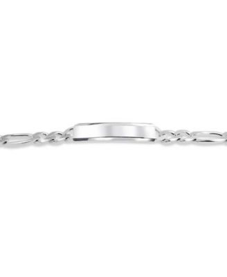 Men's Figaro Chain ID Bracelet in .925 Sterling Silver