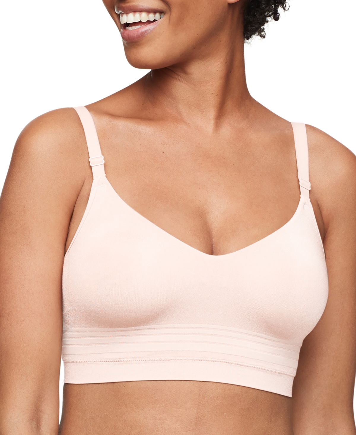 Warner's Women's Easy Does It Seamless Longline Bra Rm5501a In Rosewater