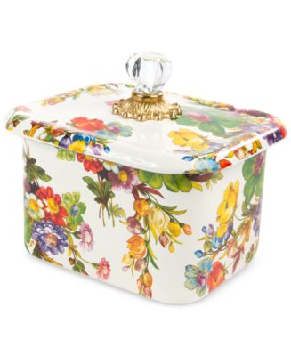 Mackenzie-Childs White Flower Market Recipe Box - Macy's