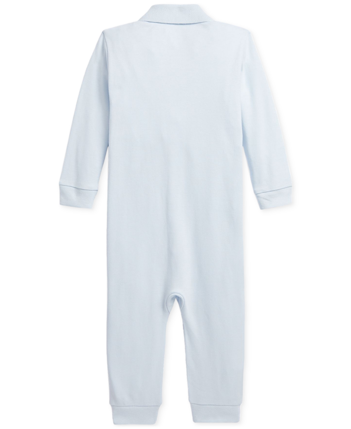 Polo Ralph Lauren Baby Cotton Polo Coverall In Blue