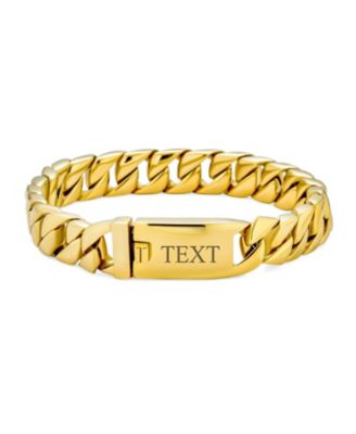 Solid Heavy Miami Curb Link Chain Bracelet Stainless Steel 8.5 Inch