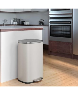 13.2 Gallon SoftStep Stainless Steel Step Trash Can with AbsorbX Odor Filter and Removable Inner Bucket