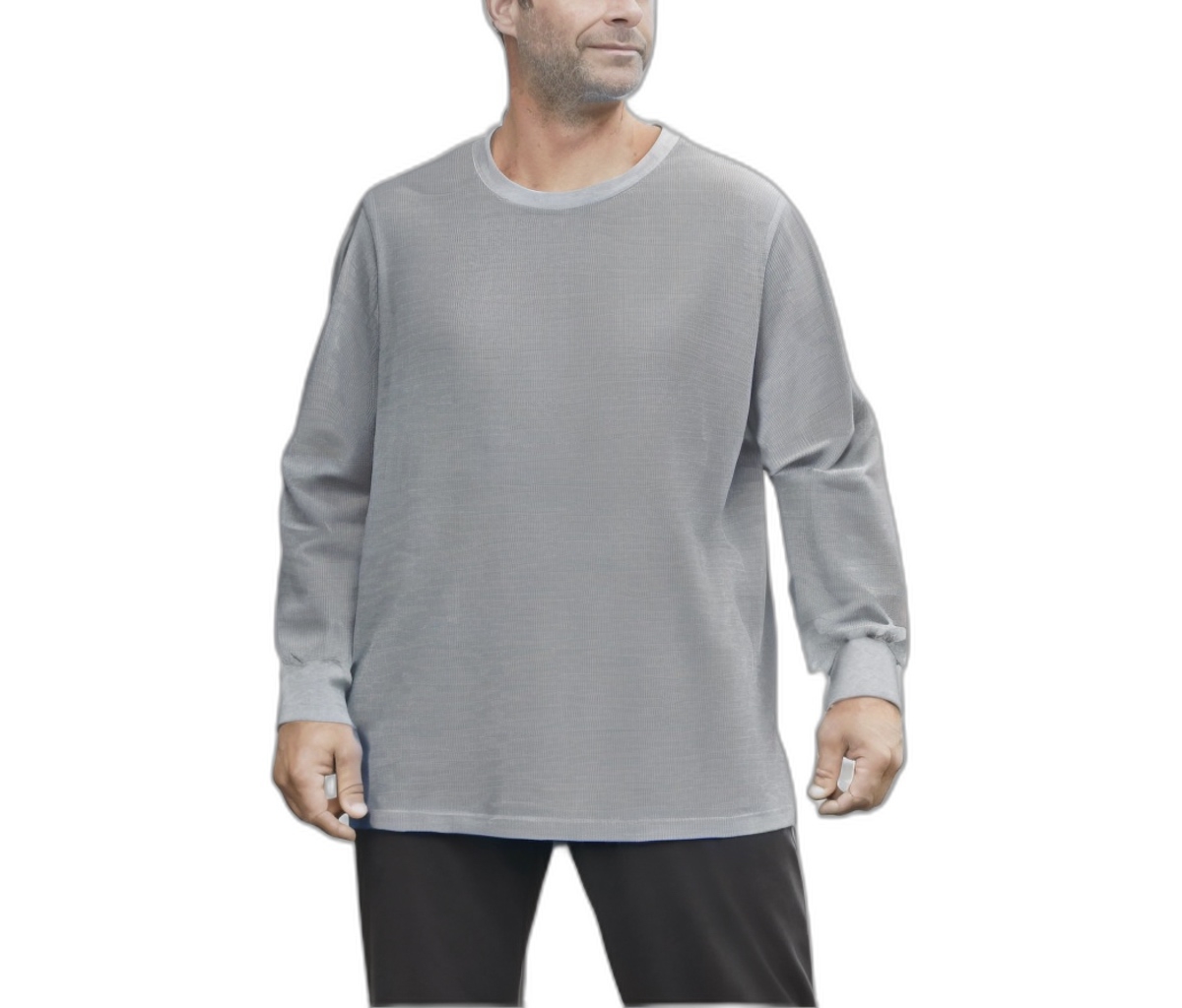 KingSize Big & Tall Waffle-Knit Thermal Crewneck Tee