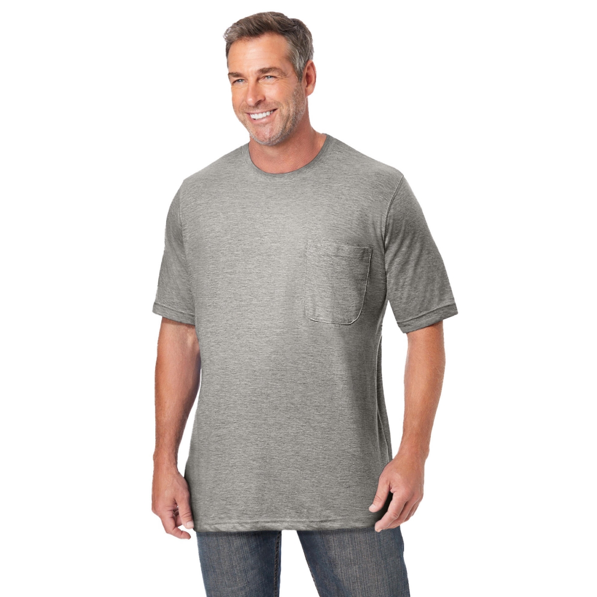KingSize Big & Tall The Ultra-Light Comfort Tee - Heather grey