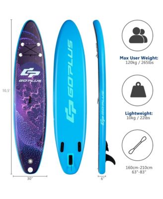 Inflatable Stand Up Paddle Board Surfboard W/Bag Aluminum Paddle