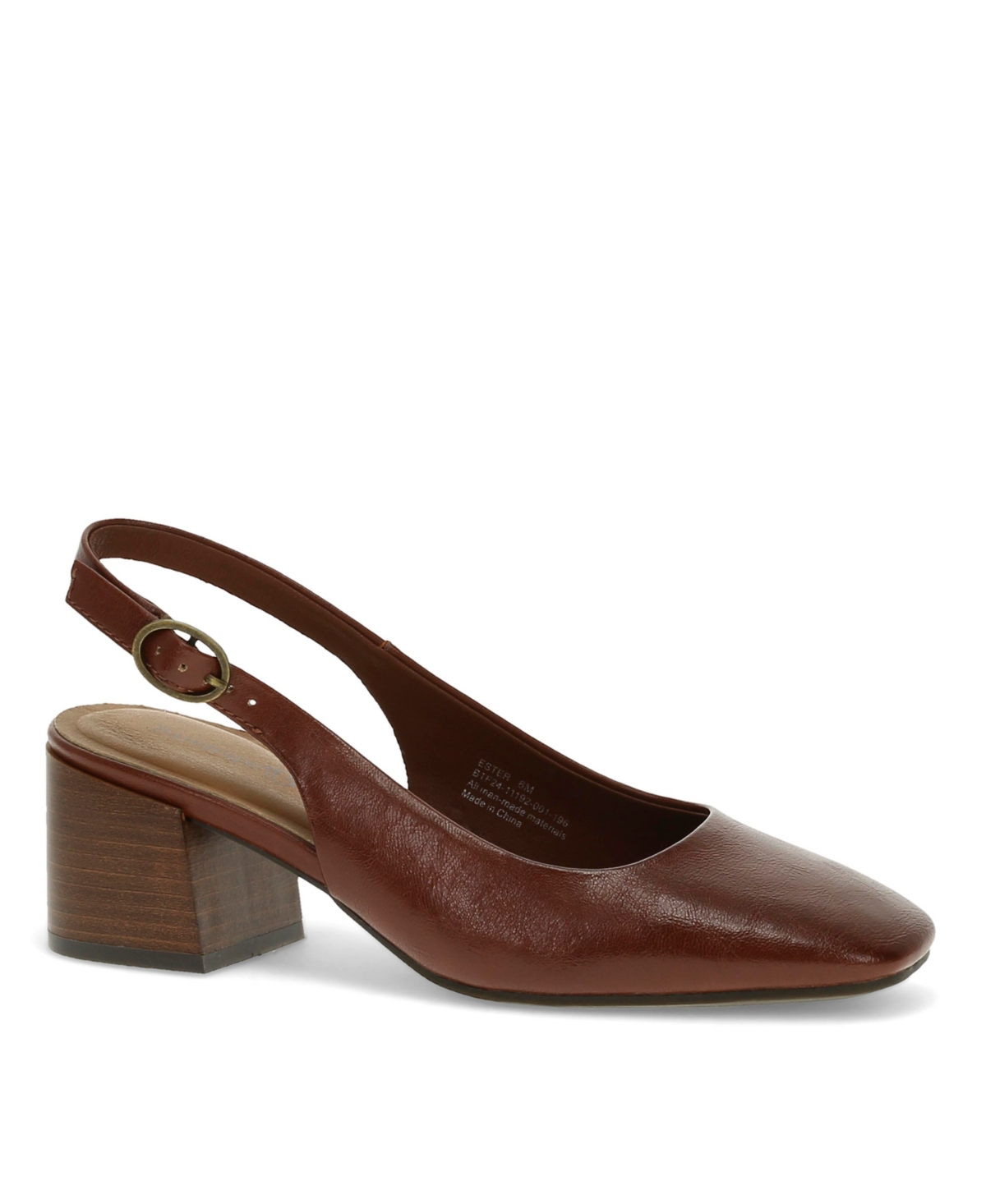 Women's Ester Block Heel Slingback Pump - Mahogany