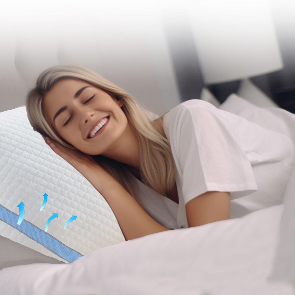 Luxury Bed Pillow for Sleeping, Adjustable Memory Foam
