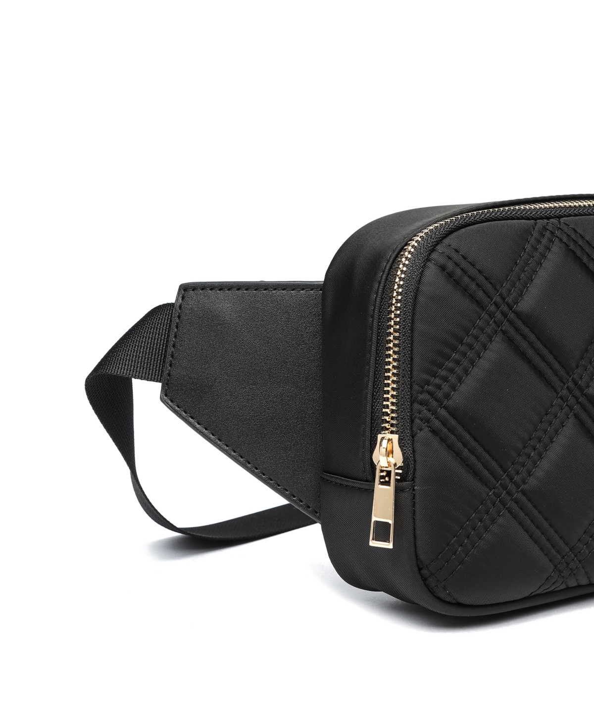Like Dreams Structured Utility Quilted Nylon Fanny Pack Black Smart Closet