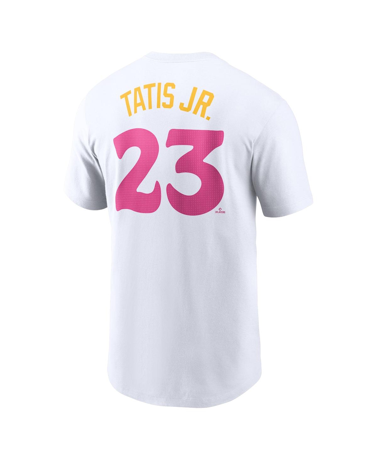 Nike Men's Fernando Tatis Jr.San Diego Padres City Connect Fuse Name Number T-Shirt - White